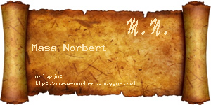 Masa Norbert névjegykártya